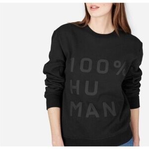 EVERLANE 100% Human Black Crewneck NWOT